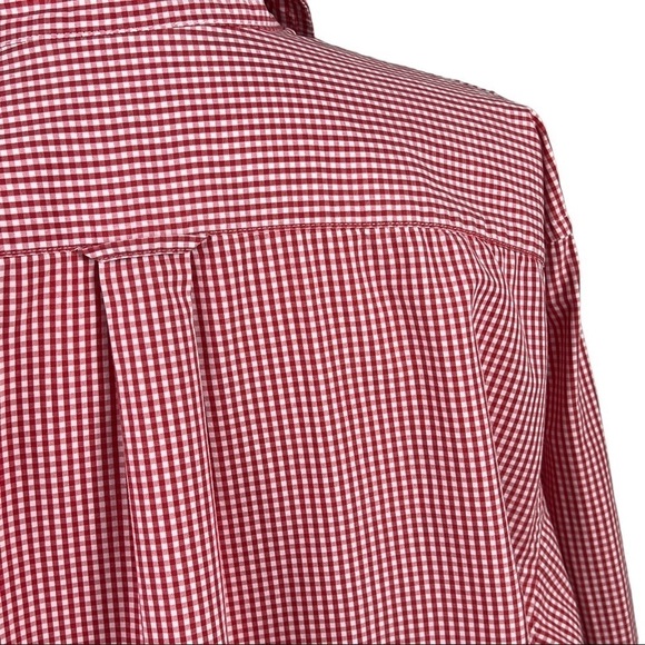 IZOD Button down red and white gingham long sleeve Size L - Picture 3 of 7